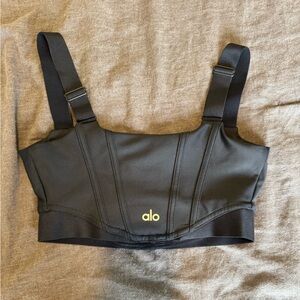 Alo Black Corset Sports Bra